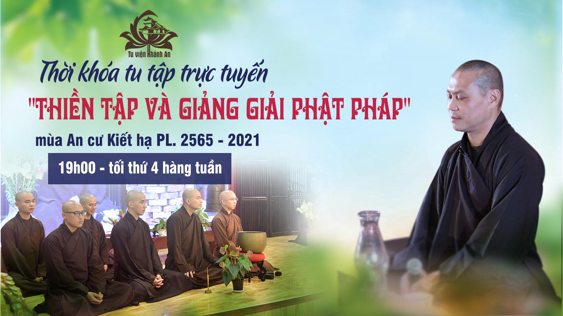 Khóa tu tập trực tuyến "Thiền tập và Giảng giải Phật Pháp"